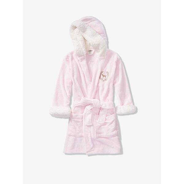 Shop Victoria S Secret Pink Gold Hooded Sherpa Lined Cozy Soft