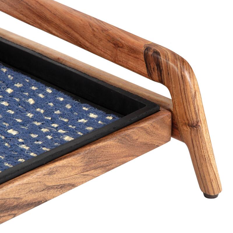 Jani Single-Tier Natural Stand 2-Pair Rubber Boot Tray