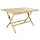 preview thumbnail 37 of 59, SAFAVIEH Outdoor Akita Folding Table with Umbrella Hole - 54.6" x 31.2" x 28.08"