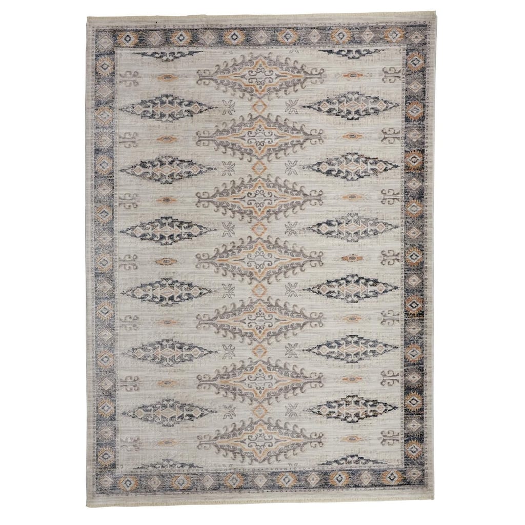 Xawa Floral Traditional Non Skid Stain Resistant Woven Area Rug By HomeRoots - 4' x 6'