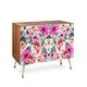 preview thumbnail 2 of 16, Deny Designs Geometrical Flowers Credenza (Birch or Walnut, 3 Leg Options)