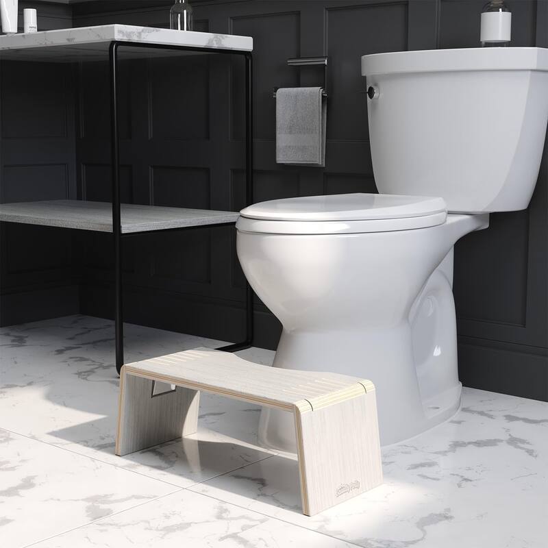 Squatty Potty Oslo Eucalyptus Folding Toilet Stool, Compact Stylish and Space-Saving Design for Better Bathroom Posture