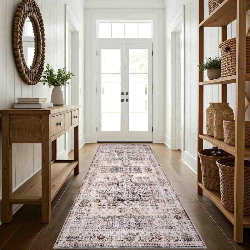 Delara Machine Washable Area Rug, Soft & Durable, Non-Slip Backing, Eco- Friendly GRS certified.