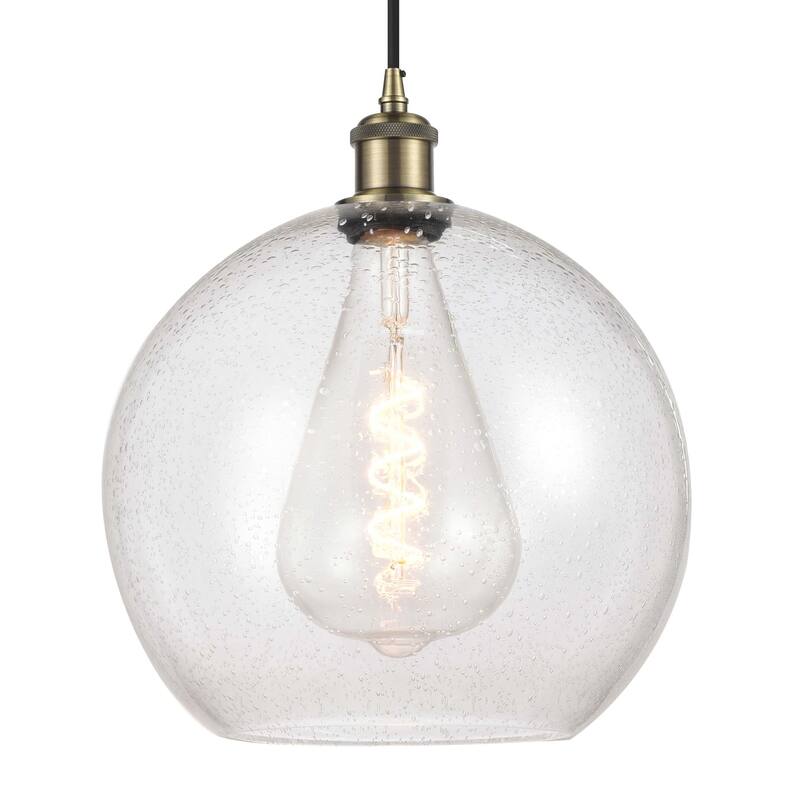 Innovations Lighting 516-1P-17-12 Athens Pendant Athens 12" Wide - Antique Brass / Seedy