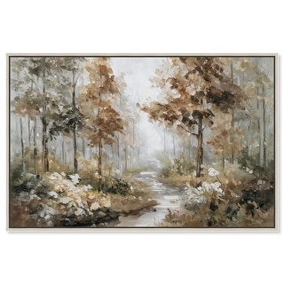 Forest Path II Vintage Decor Framed Canvas Print by Art Remedy - Bed ...