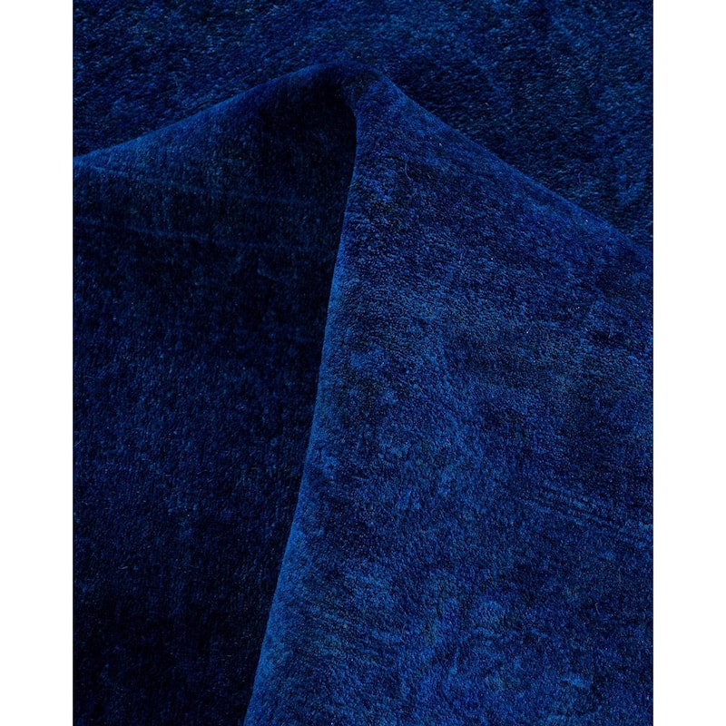 Fine Vibrance One-of-a-Kind Hand-Knotted Area Rug - Blue, 6' 1" x 9' 2" - 6' 1" x 9' 2"