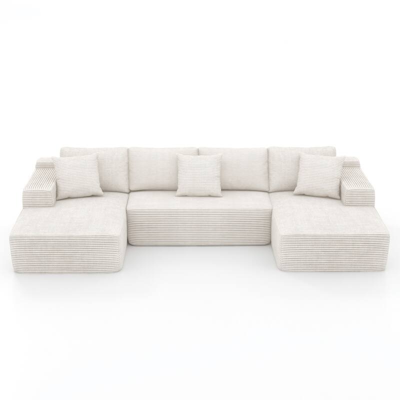 Oversized U-Shaped Sofa Modular Removable Applicable Living Room Furniture Set