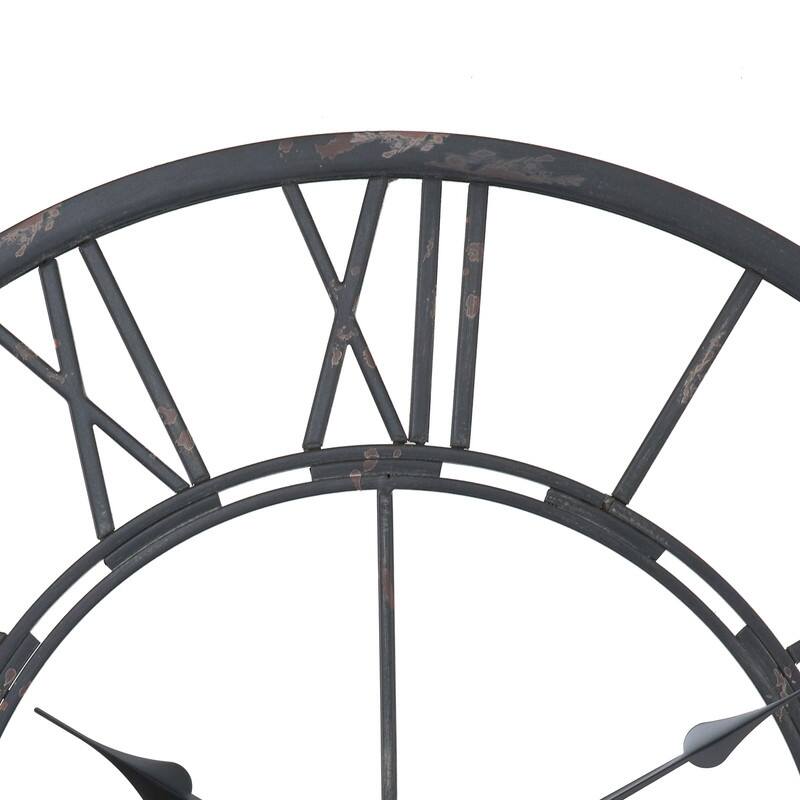UTOPIA ALLEY Oversized Roman Round Wall Clock, Large Wall Clock, Big Clocks for Living Room Decor, 27 inch Diameter