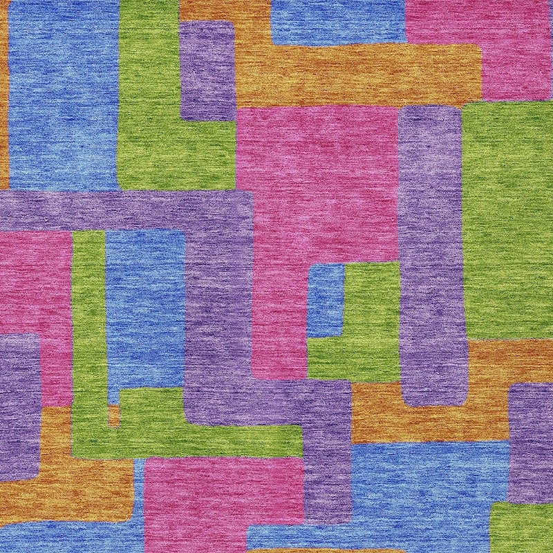 HomeRoots Abstract Transitional Rectangle Outdoor Rug