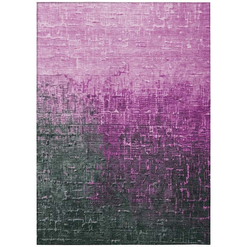Machine Washable Indoor/ Outdoor Ombre Texture Chantille Rug