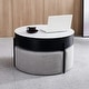preview thumbnail 14 of 17, 31.5'' Modern Round Lift-Top Coffee Table Set with Storage & 3 Ottomans