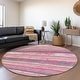 preview thumbnail 117 of 132, Premium Washable Super Soft Stripe Mayfield Rug Pink - 8' x 8'