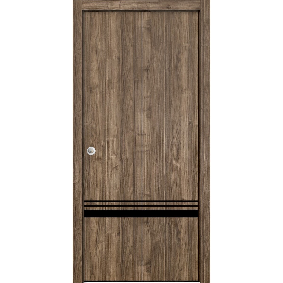 Bi-fold Doors 36 x 80 Planum 0012 Walnut with Sturdy Tracks