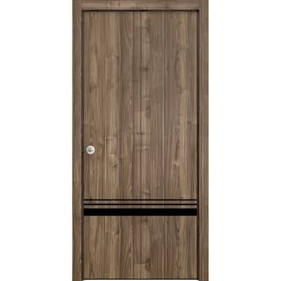 Bi-fold Doors 36 x 80 Planum 0012 Walnut with Sturdy Tracks
