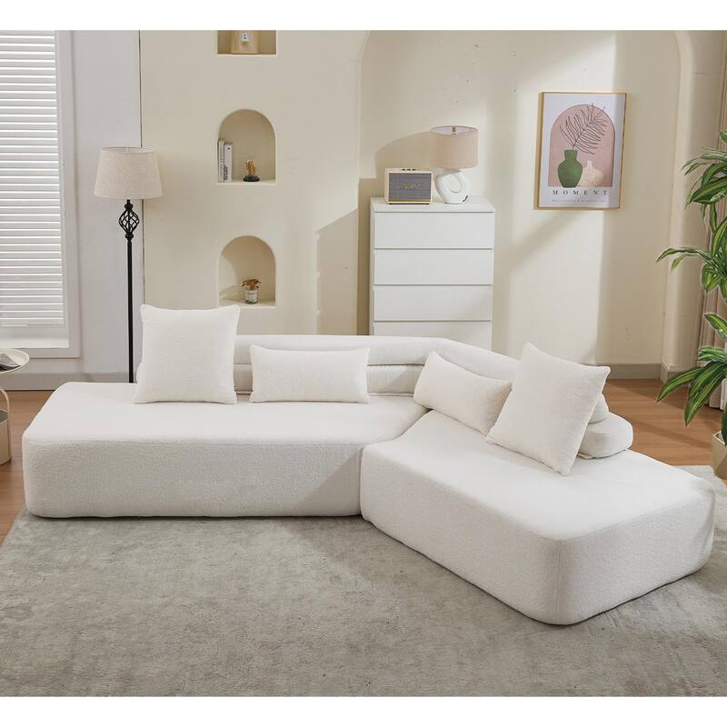 128"Minimalist Cloud Sectional Couch