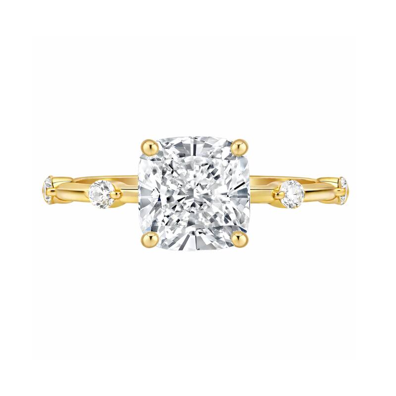 Auriya 14K Gold Tapered Cushion Lab Grown Diamond Engagement Ring 1.12 - 5.28ct. tw. (F-G, VS)