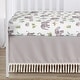 preview thumbnail 4 of 4, Sweet Jojo Designs Watercolor Elephants Boy Girl Gender Neutral 4p Nursery Crib Bedding Set Green Grey Jungle Safari Palm Trees