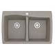 preview thumbnail 7 of 50, Karran Drop-In Quartz 50/50 Double Bowl Kitchen Sink Concrete