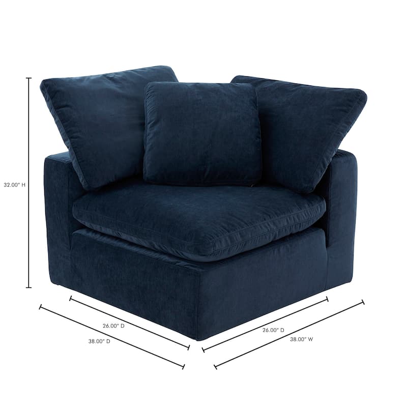 Aurelle Home Tami Modular Sectional Piece - Corner Module - 38" x 38"