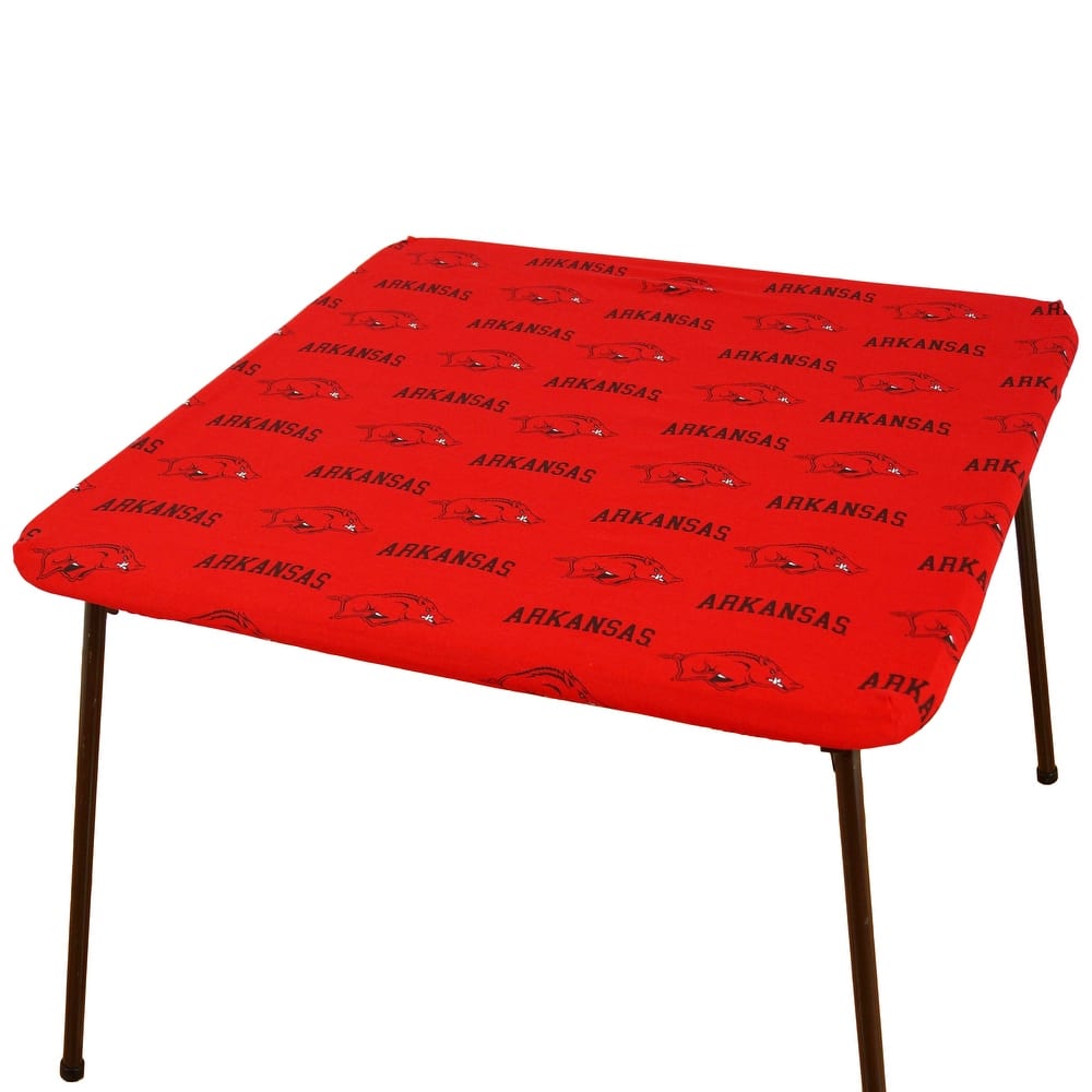 Arkansas Razorbacks Tailgate Fitted Tablecloth, 33" x 33", Card Table