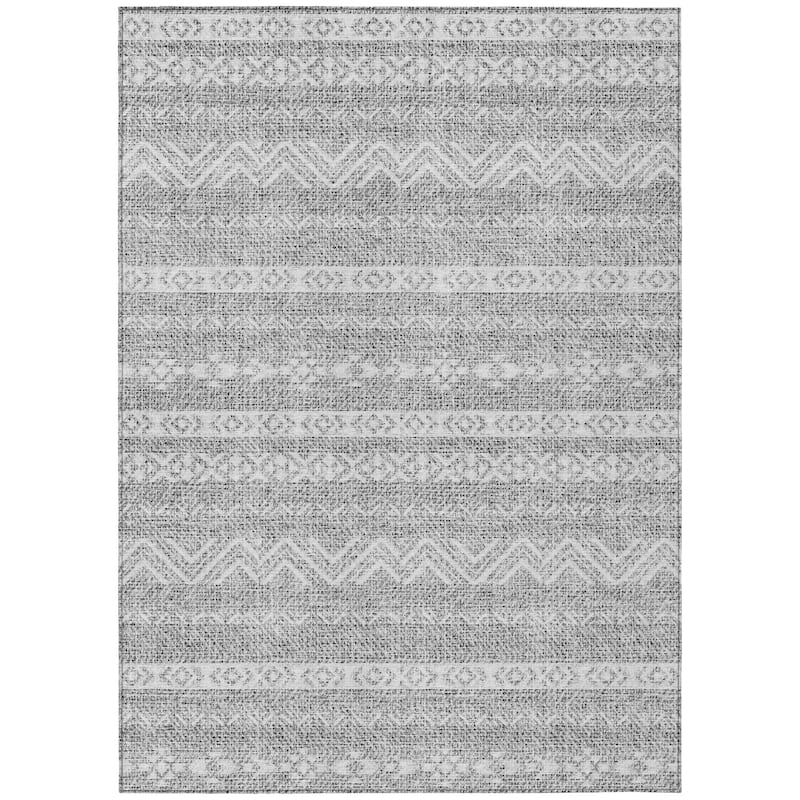 Machine Washable Indoor/ Outdoor Chantille Boho Stripes Rug