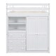 preview thumbnail 5 of 22, Wood Full Size Loft Bed with Wardrobe, Desk, Shelves & Drawers, White, Space-Saving Loft Bed for Kids, Teens, and Adults