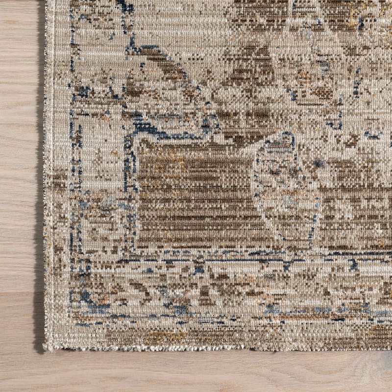 Nuloom Zenni Vintage Floral Indoor/Outdoor Machine Washable Area Rug