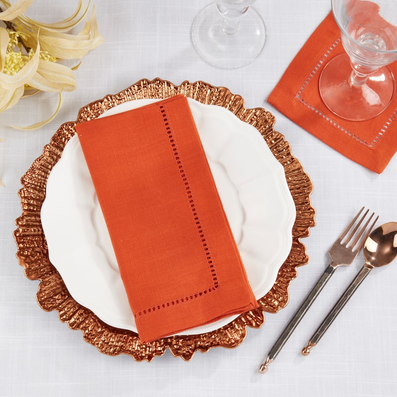 Hemstitched Border Dinner Napkin (Set of 12)
