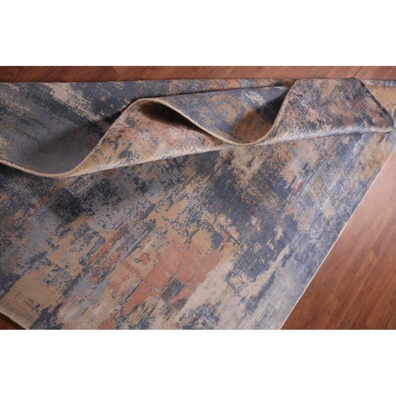 Contemporary Abstract Area Rug Handmade Wool Carpet - 5'4" x 7'6"