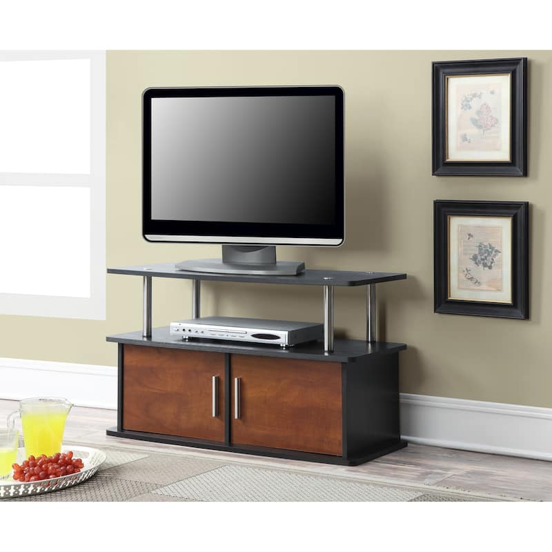 Convenience Concepts Designs2Go Deluxe 40 inch TV Stand with Storage Cabinets and Shelves - Cherry