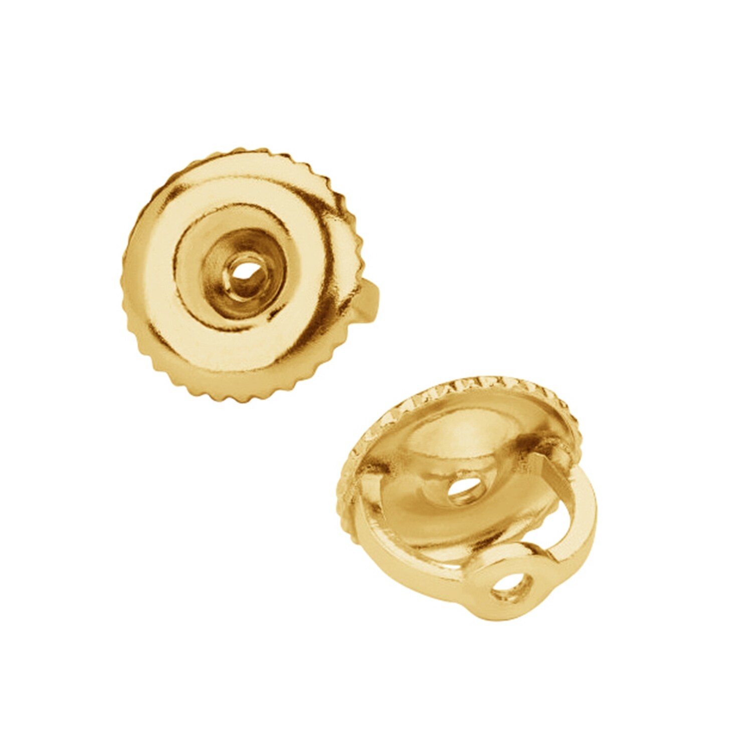 Prism Jewel 0.18 Carat Round Yellow Diamond Screw Back Prong Set Stud Earrings Crafted In Gold