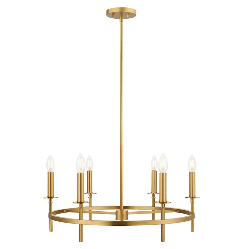 Bellevue SHCH61768 6 Light 25" Wide Taper Candle Style Chandelier