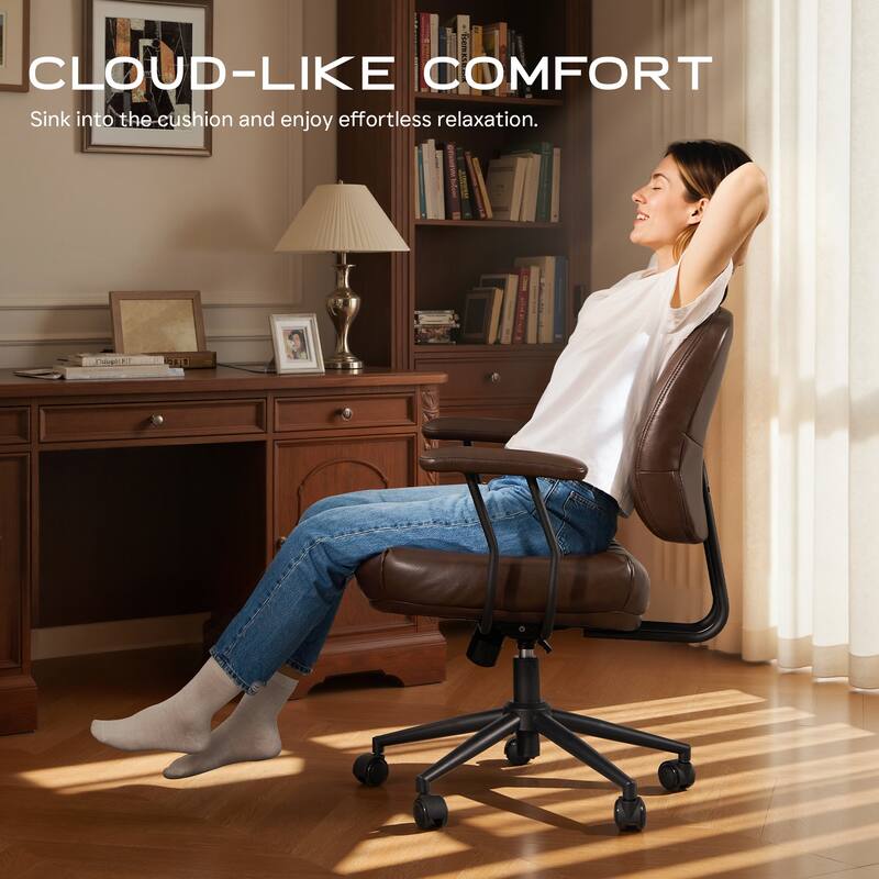 OVIOS Ergonomic PU Office Swivel Chair