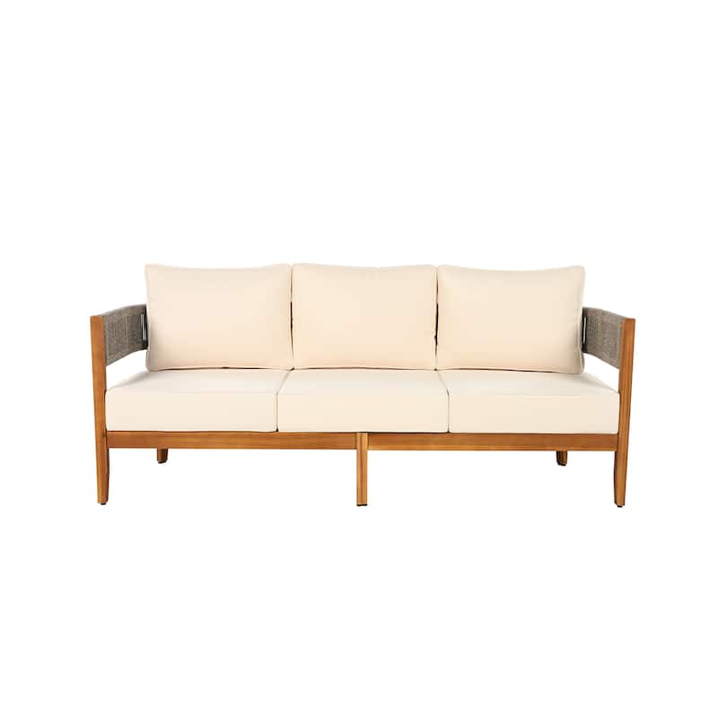 Christopher Knight Home - Calderwood Acacia Wood 5-Piece Outdoor Chat Set