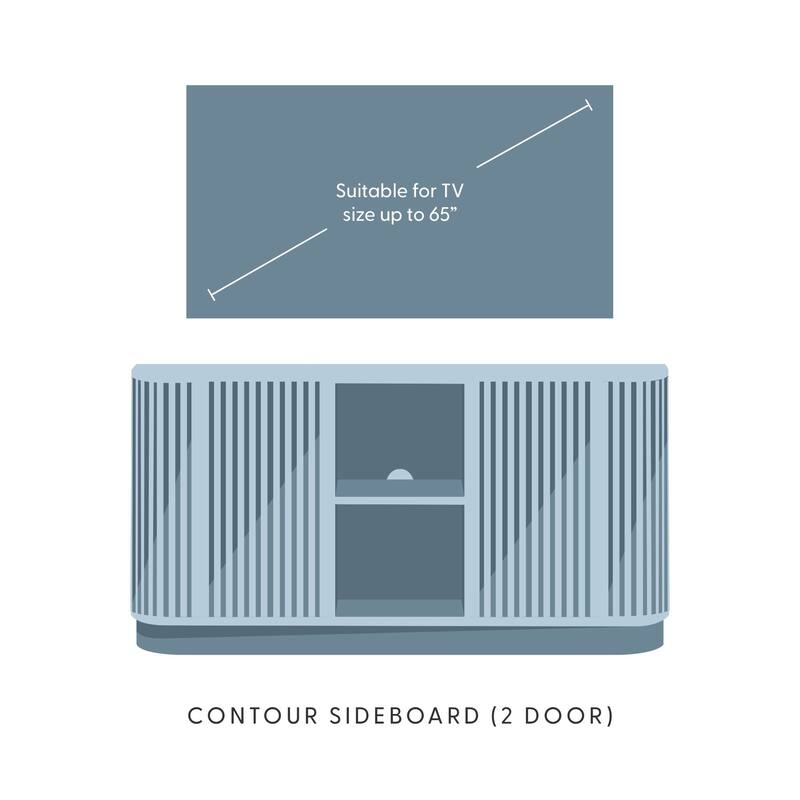 Plank and Beam Contour 2-Door Sideboard/TV Stand with Shelf