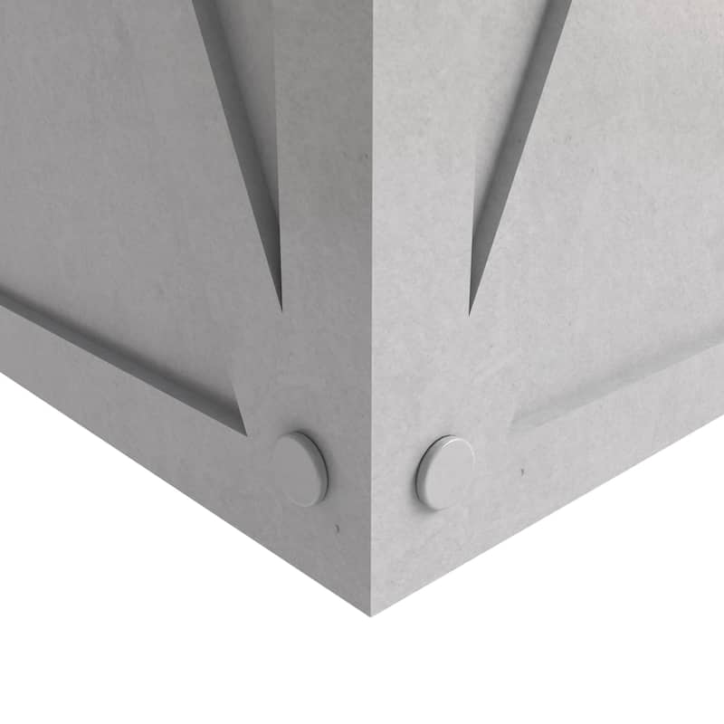 Papyrus Elegant Rectangular Modern Planter with Drainage, Lightweight Fiberstone MGO Clay Blend for Indoor Outdoor Use