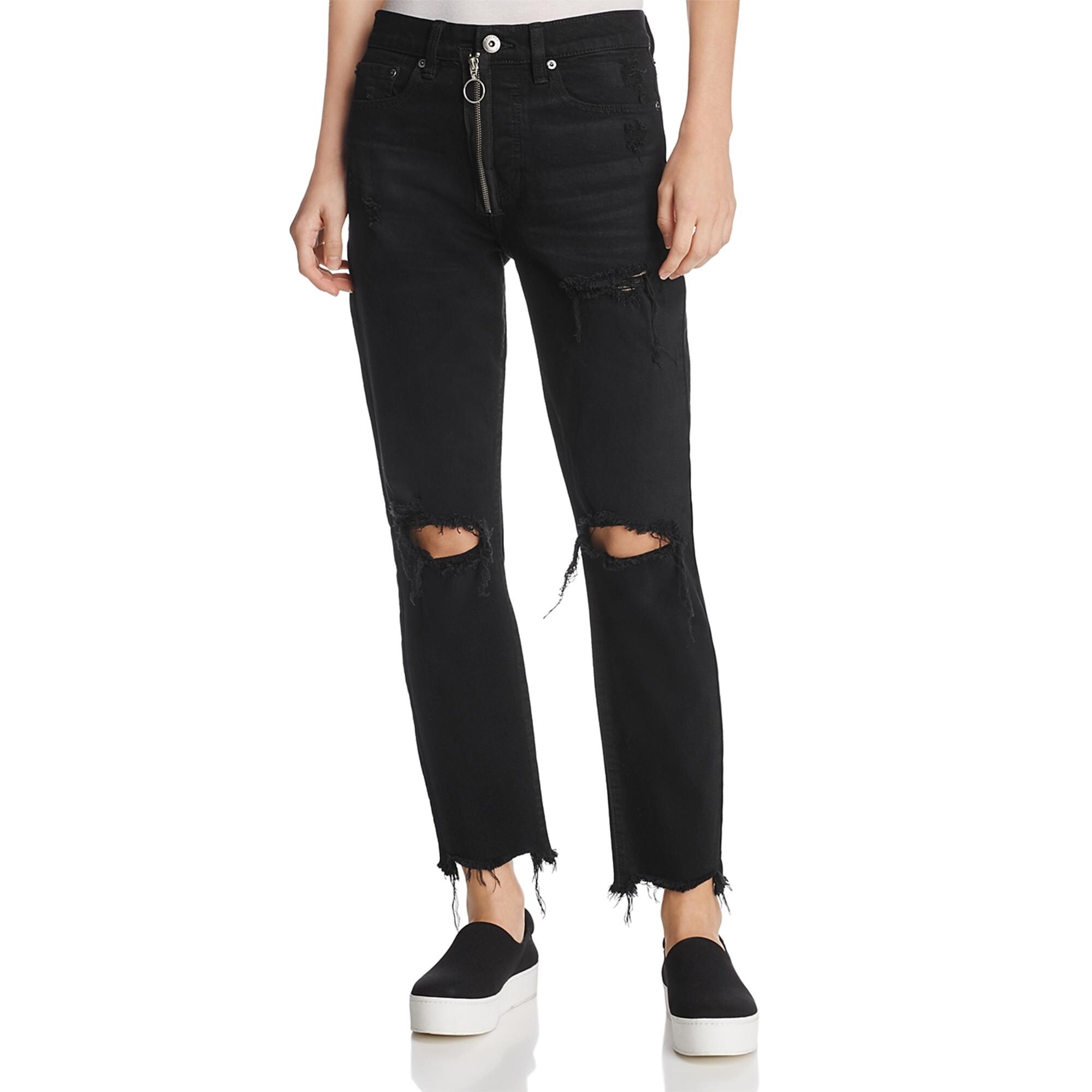 womens jeans with zippers on ankles