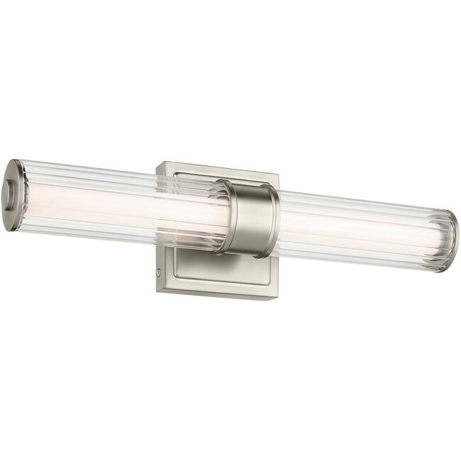 Kichler 55195LED Laurene 2 Light 19" Wide LED Vanity Light with Clear - Brushed Nickel