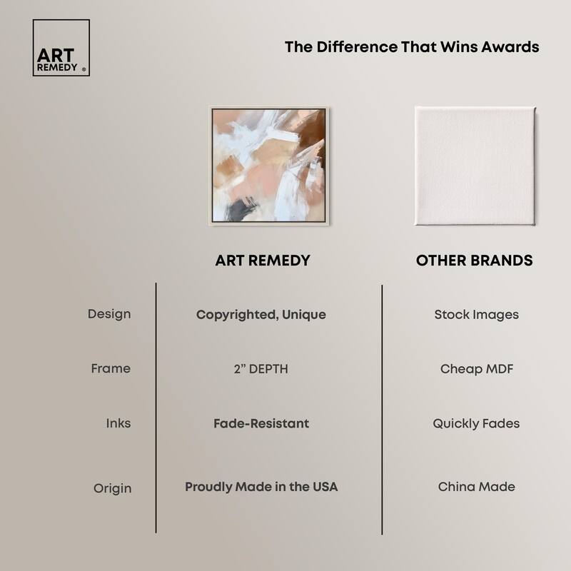 Taupe and Ash I Canvas by Art Remedy