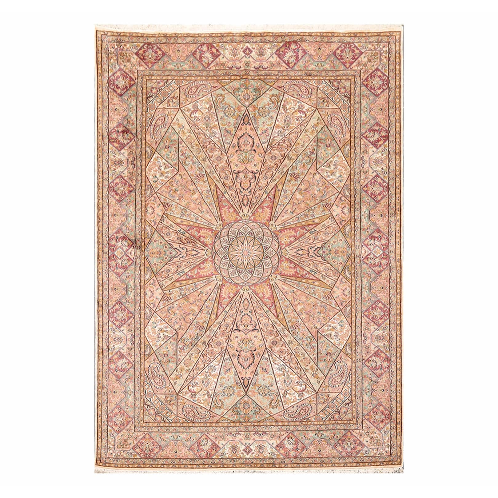 Hand-tufted Floral Brown Runner 2x8 Tebriz Agra Oriental Wool Rug 7' 10" x 2' 6" 