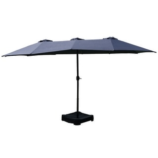 butterfly offset patio umbrella Kozyard Butterfly 15' Outdoor Patio Double-Sided Aluminum Umbrella with  Crank and Base - Bed Bath & Beyond