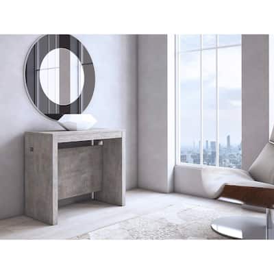 ERIKA Modern Extendable Console Table Dining Table - 31.5" W x 17.5" D x 30" H ( Ext: 17.5" - 73" W )
