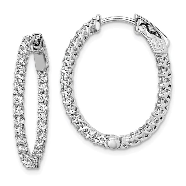 925 Sterling Silver Rhodium Plated Hinged Earrings 925 Sterling Silver Rhodium Plated Hinged Earrings