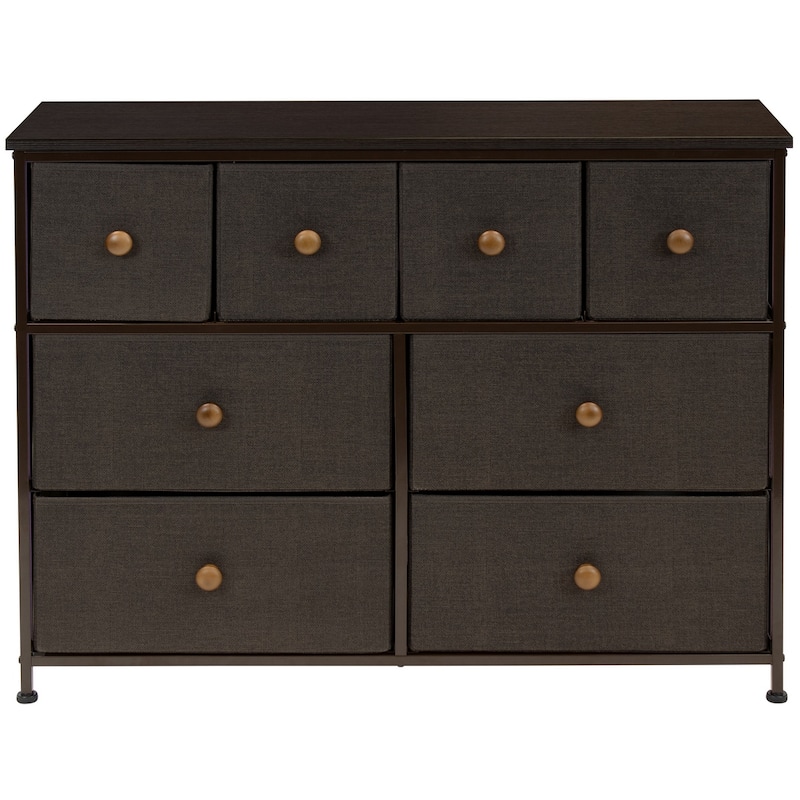 Dresser w/ 8 Drawers - Furniture Storage Chest Tower Unit for Bedroom (Black)