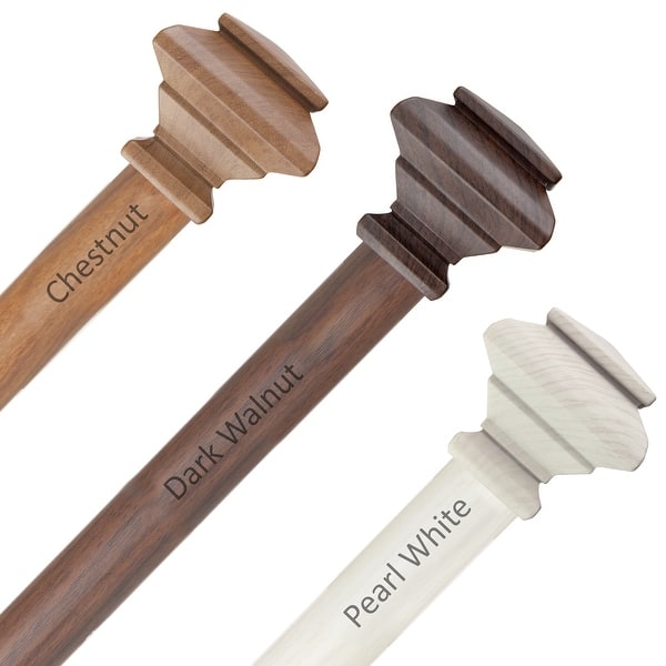 slide 2 of 4, InStyleDesign Tild 1 inch Faux Wood Curtain Rod