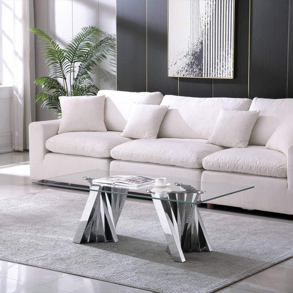 Tempered Glass Top Coffee Table
