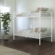 preview thumbnail 3 of 4, Furniture of America Arlay Modern Twin over Twin Metal Bunk Bed with Attached Ladder White
