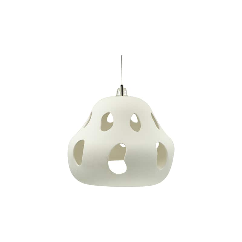 Pendant Lamp with Cut-Outs, White - 16.0"L x 16.0"W x 12.0"H - White