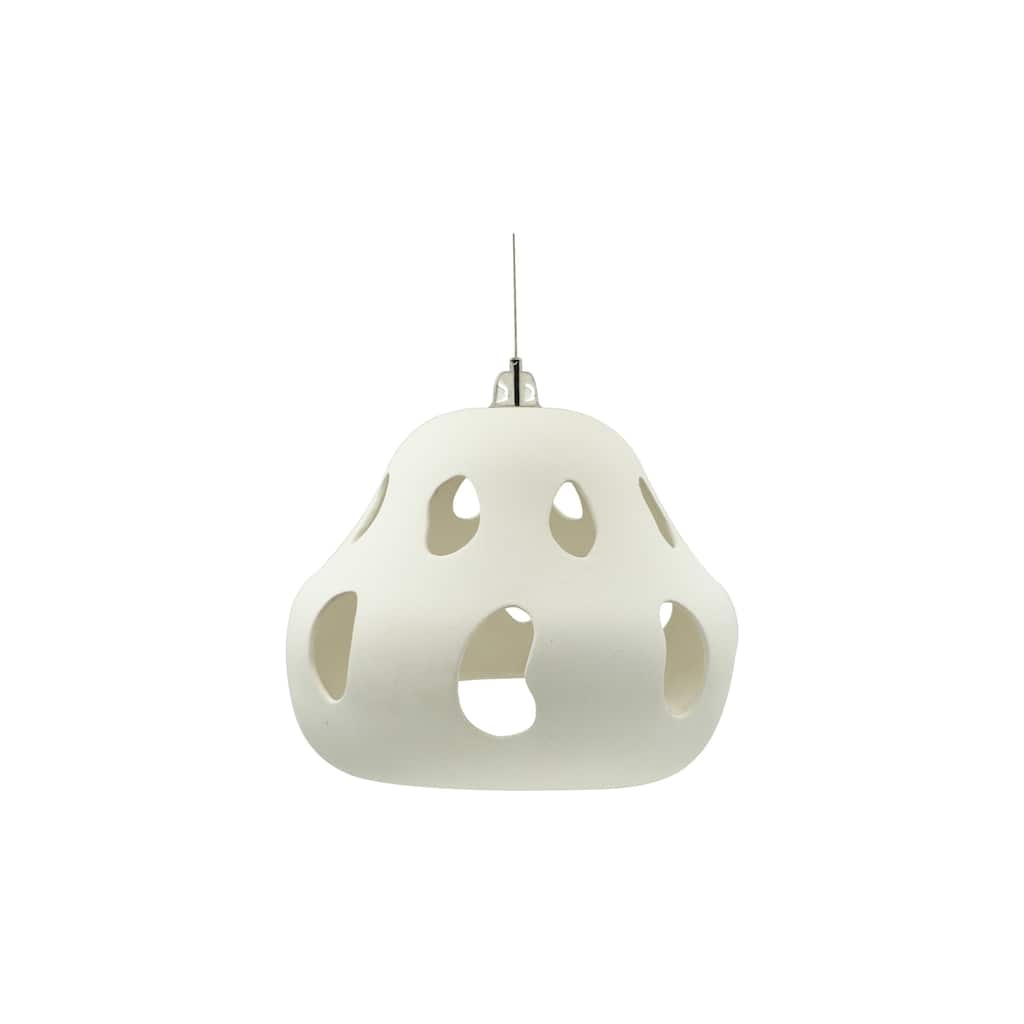 Pendant Lamp with Cut-Outs, White - 16.0"L x 16.0"W x 12.0"H