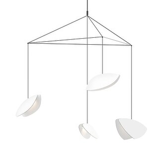 Sonneman Papillons 4-Light Satin Black Large LED Pendant
